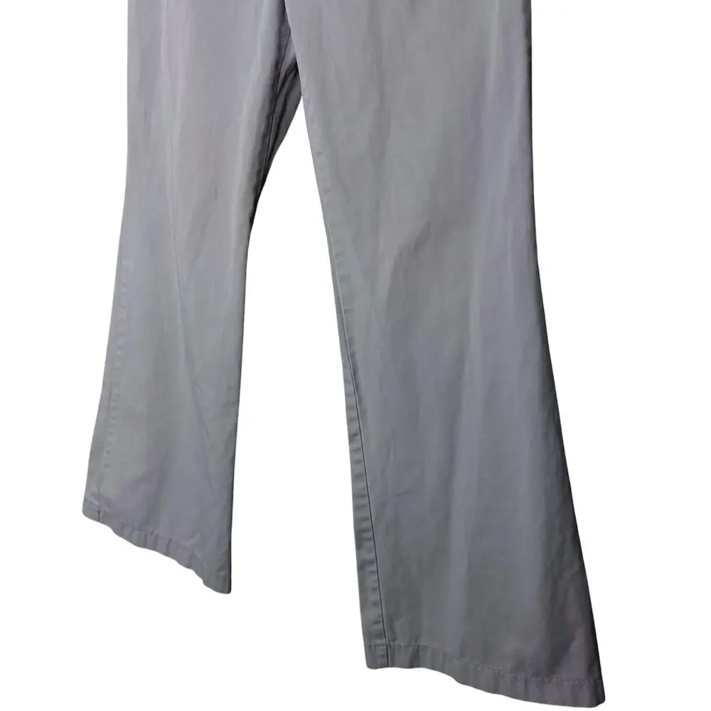 J Crew Stretch Flare Pants Light Gray 100% Cotton 31x30 Women's Size 8 Work